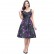 Summer European and American Hepburn style rose print v-neck wrap chest sleeveless pleated skirt dress