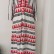 Buttoned European and American leisure vacation triangle print v-neck long-sleeved long dress