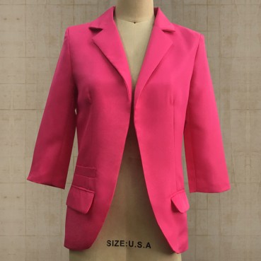 New style European and American three-quarter sleeves comfortable slim solid color short small suit women jacket