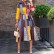 South American spring and summer new dresses, African models, digital printing, bow tie, three-quarter sleeves, mid-length dress