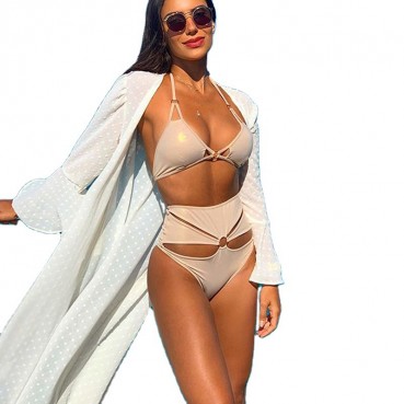 Sun protection clothing spring and summer ultra-thin cardigan mid-length long-sleeved trumpet sleeves large size shawl jacquard jacket outside