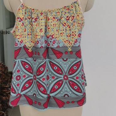 Four-way stretch European and American new bohemian beach resort style suspender skirt