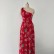 European and American vacation sloping shoulder bowknot long skirt new source printing dress