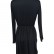 New European and American spring and autumn solid color pile collar long-sleeved irregular dress