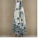 Retro palace print peacock line big irregular skirt