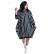 Autumn new independent stand European and American striped loose large size long-sleeved pocket dress