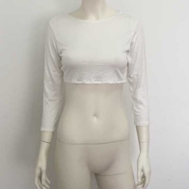 New European and American fashion all-match ultra-short solid color halter top