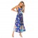 Spring and summer new women's dress with bohemian beach holiday style pleated print suspender dress