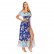 Spring and summer new women's clothing bohemian beach holiday style short-sleeved pleated print dress