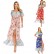 Spring and summer new women's clothing bohemian beach holiday style short-sleeved pleated print dress