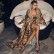 New European and American Bohemian V-neck Retro Positioning Flower Big Sleeve Long Sleeve Dress