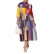 South American spring and summer new dresses, African models, digital printing, bow tie, three-quarter sleeves, mid-length dress