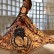 New European and American Bohemian V-neck Retro Positioning Flower Big Sleeve Long Sleeve Dress