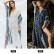 New V-neck Muslim Robe Dress Women's Beach Resort Casual Skirt