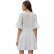 New year's new solid color stitching ruffled fringed neckline lace flared sleeve dress MP-642