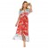 Spring and summer new women's clothing bohemian beach holiday style short-sleeved pleated print dress