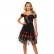 New evening dress heavy industry embroidery rose lace mesh stitching mid-length dress
