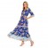 Spring and summer new women's dress with bohemian beach holiday style pleated print dress