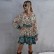 European and American women's high waist ruffled A-line skirt casual temperament bohemian print dress