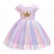 Girls dress spring and summer new children's dress skirt girls children's clothing rainbow mesh skirt crown sequin princess dress