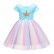 Girls dress spring and summer new children's dress skirt girls children's clothing rainbow mesh skirt crown sequin princess dress