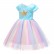 Girls dress spring and summer new children's dress skirt girls children's clothing rainbow mesh skirt crown sequin princess dress