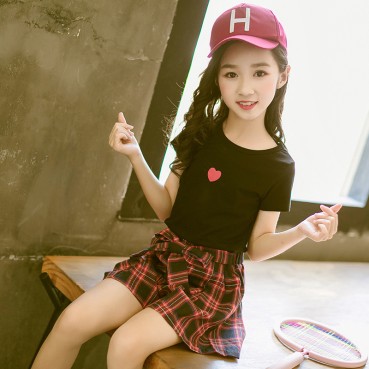 Girls' summer clothes, new children's clothes, western style suits, summer big children's fashion, 13 girls, 12 years old, 15 trendy clothes