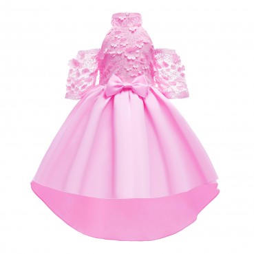 Girls dress new Korean children's clothing princess dress children piano performance three-dimensional flower tuxedo dress skirt