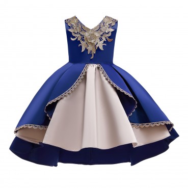 New European and American children's clothing girls vest princess dress Christmas dress skirt New Year performance dress embroidered dress