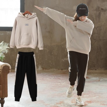 Girls' sports suit spring clothes 2021 new foreign style children's net red fashionable clothes girls big children spring and autumn children's clothes