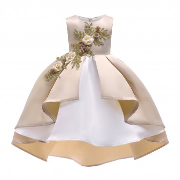 New European and American children's clothing girls vest princess dress Christmas dress skirt New Year performance dress embroidered dress
