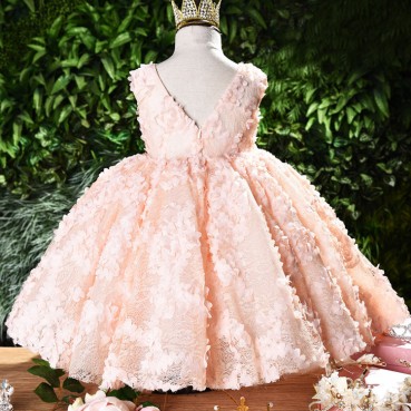 2021 autumn new baby one-year-old dress girl child birthday girl princess dress flower girl girl evening dress western style