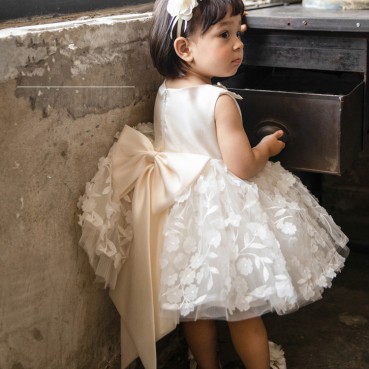Children dress dress flower girl foreign style wedding dress 2021 new one year old birthday party baby one year old dress
