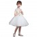 Girls dress skirt white beaded children's dress small host performance flower girl piano catwalk costume summer