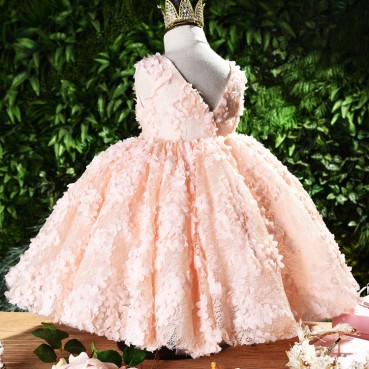 2021 autumn new baby one-year-old dress girl child birthday girl princess dress flower girl girl evening dress western style