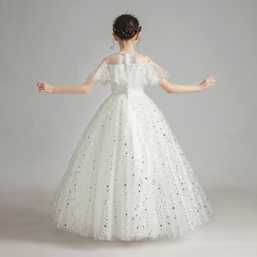 Children's dresses, girls, princess dresses, fluffy gauze, atmospheric piano costumes, little girls, host flower girls, wedding dresses
