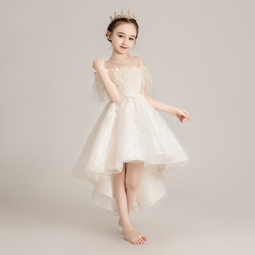 Girls dresses, princess dresses, new puffy yarn catwalk dresses, girls piano performance clothes, children's host dresses