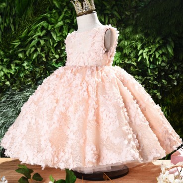 2021 autumn new baby one-year-old dress girl child birthday girl princess dress flower girl girl evening dress western style