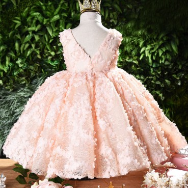 2021 autumn new baby one-year-old dress girl child birthday girl princess dress flower girl girl evening dress western style