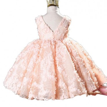 2021 autumn new baby one-year-old dress girl child birthday girl princess dress flower girl girl evening dress western style
