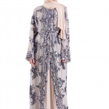 2021 new luxury 7-color positioning embroidery Muslim women's clothing in the Middle East hot style