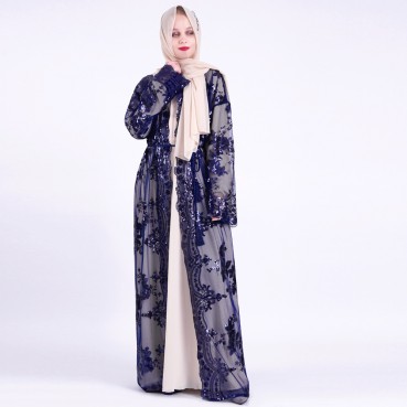 2021 new luxury 7-color positioning embroidery Muslim women's clothing in the Middle East hot style