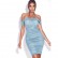 2021 Summer European and American women's new sexy word never wrapped in the skirt