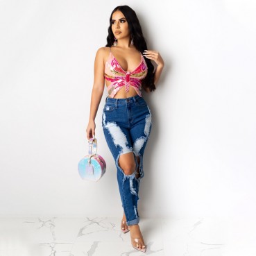 New summer color straps butterfly sequins tops women's coupon dress