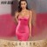 Summer Europe and the United States new wrapped chest diamond women's sexy hate dress female