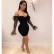 Summer 2021 women's sexy inhale chest splicing mesh sleeves night shop style slim dress female