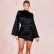 Surface of solid color lanterns, hip women's sexy long-sleeved irregular ladies dress