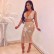 New women's sequins nails pearl V-collar ladies dress