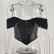 European and American women's new summer sexy mesh sleeves pu defensive short-sleeved top