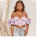 Summer new women's INS sexy pleat wrinkled leaf sleeve one shoulder blouse